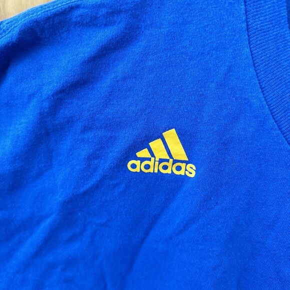 Adidas The Go To Tee Adult Men 2XL Blue Golden State Warriors #30 Curry Cotton - Picture 3 of 9